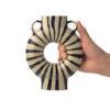 DSC01777大 Donut Vase, Zebra Print