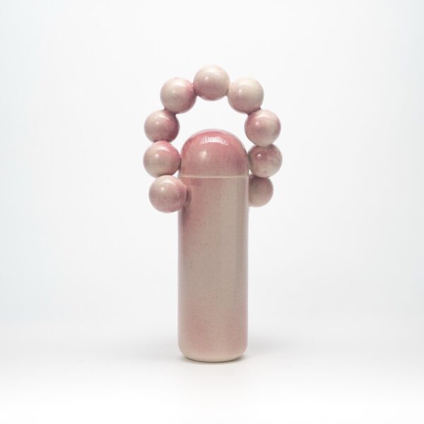 Pink vase with spheres No.3