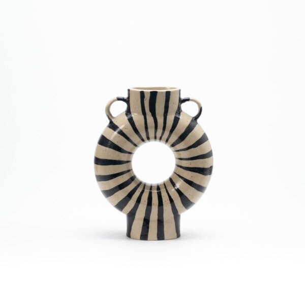 Donut Vase, Zebra Print