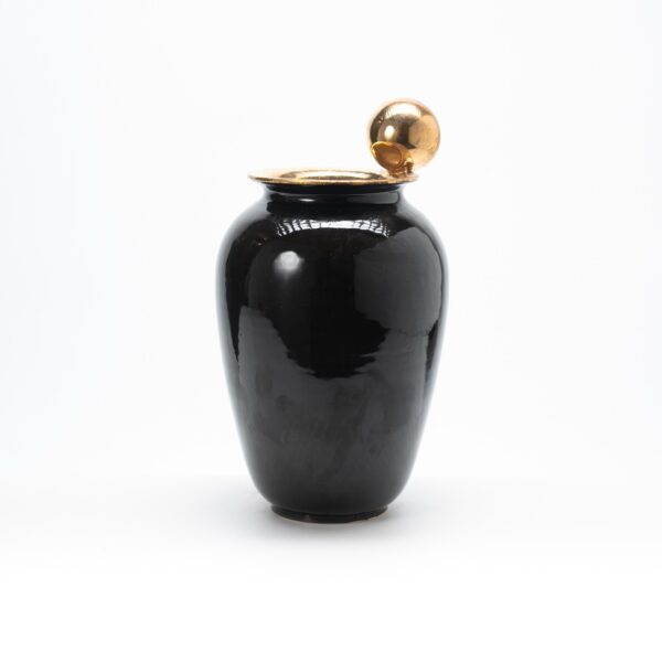 Vase with one gold sphere