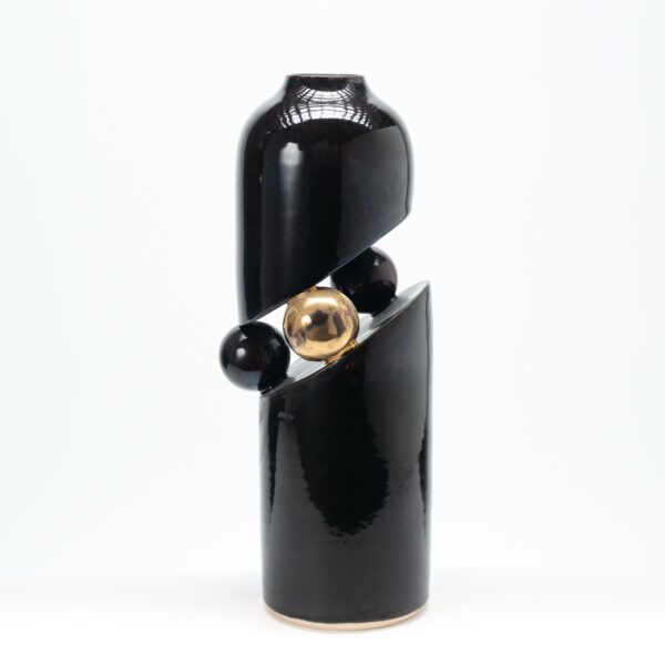 Vase with gold sphere