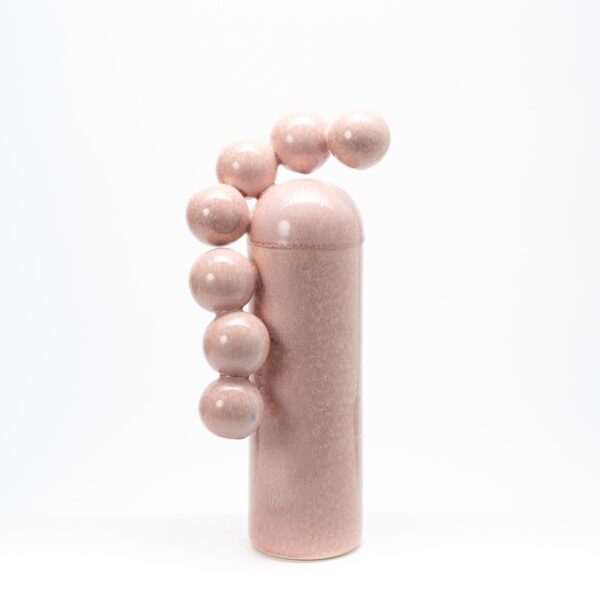 Pink vase with spheres No.1