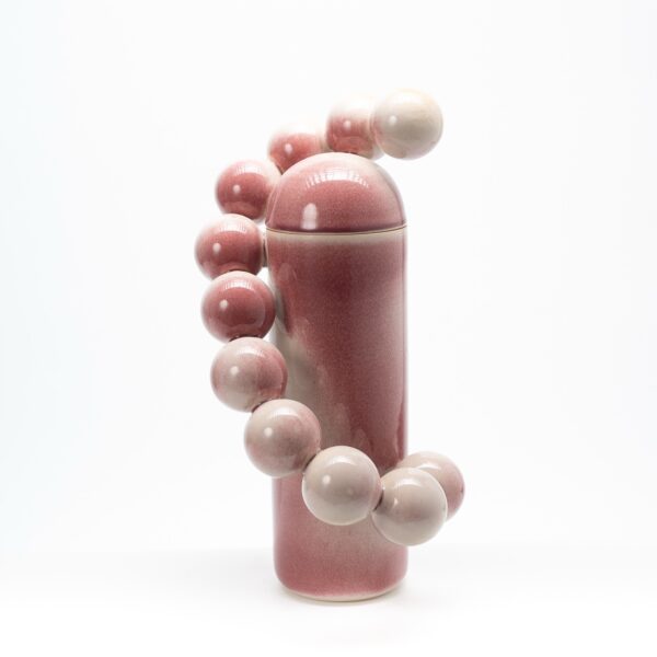 Pink vase with spheres No.2