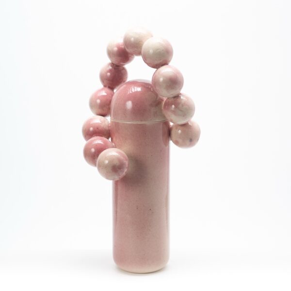 Pink vase with spheres No.3