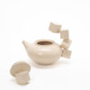 Teapot with Cubes (Off-White)