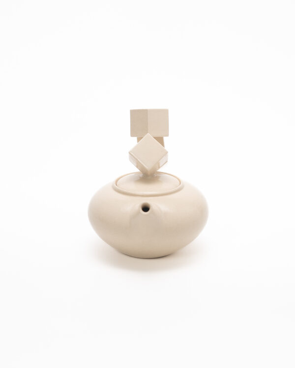 Teapot with Cubes (Off-White)