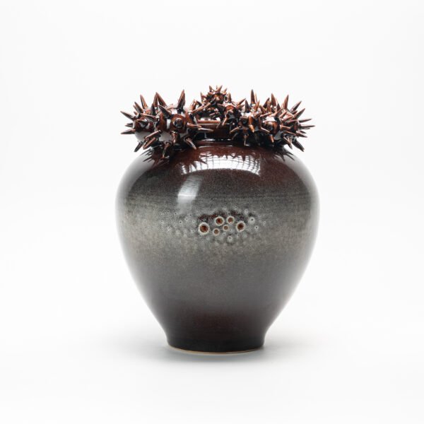 Vase with spiked spheres No.1